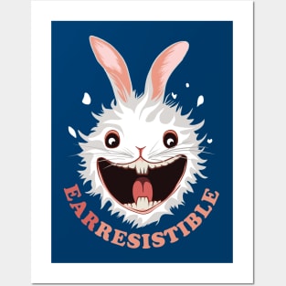 Ear-resistible Rabbit Face Posters and Art